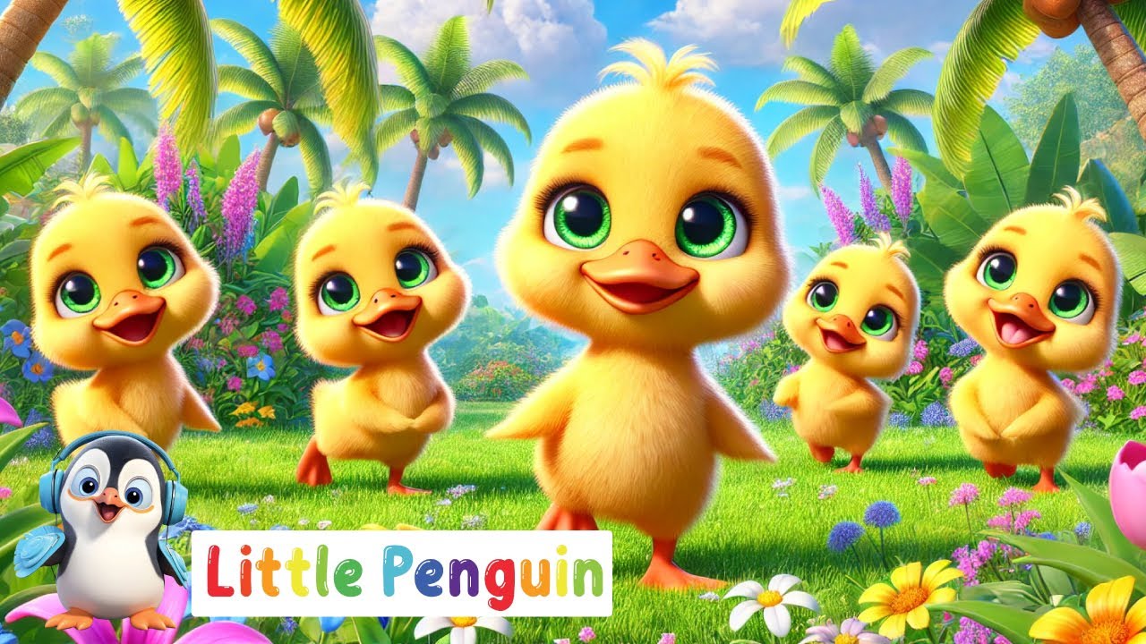 Five Little Ducks | Sing And Learn Counting Numbers | Nursery Rhyme | Little Penguin