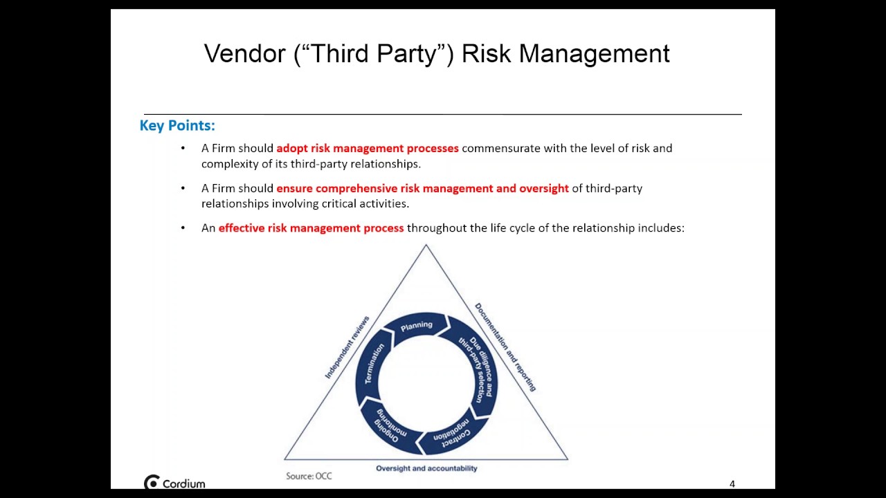 Vendor Third Party Risk Management