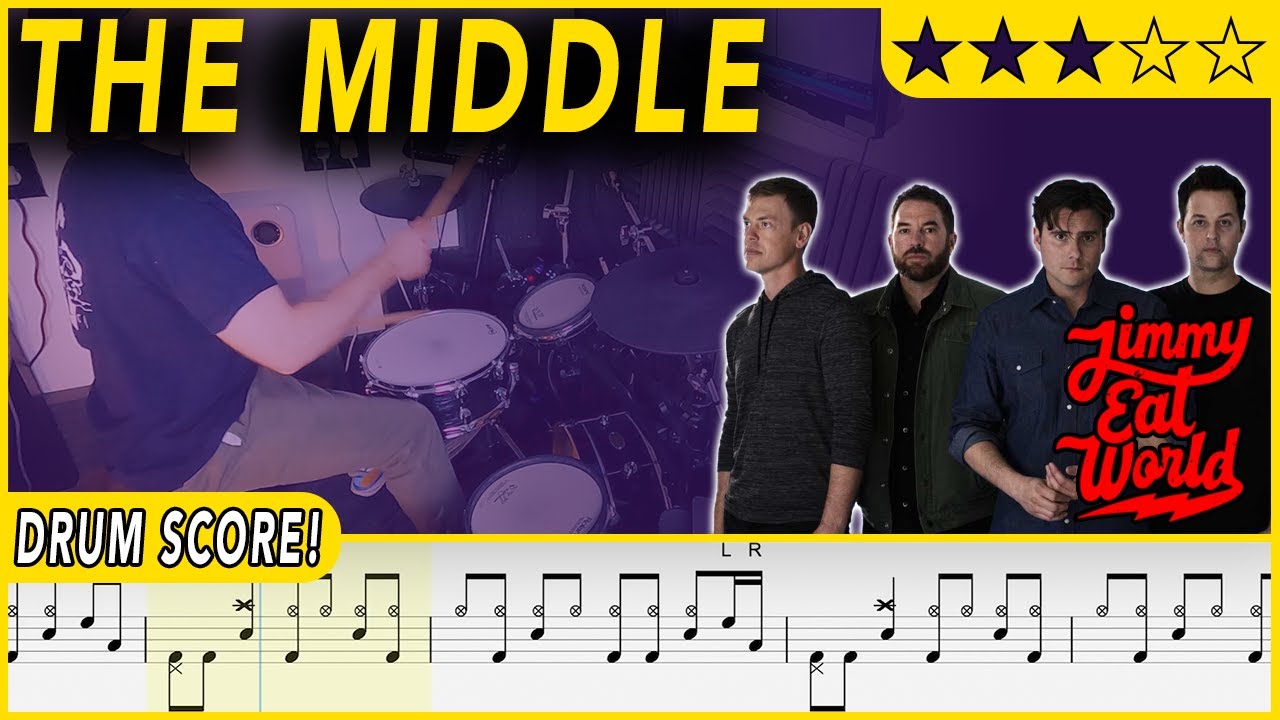 The Middle - Jimmy Eat World | DRUM SCORE Sheet Music | #515 DRUMSCRIBE