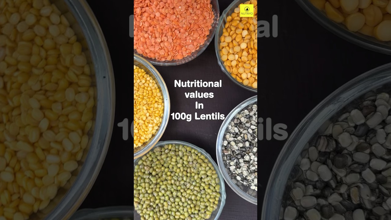Lentils Unpacked: 100g Nutritional Breakdown #shorts #ytshorts #food #dal #calories #veganfood