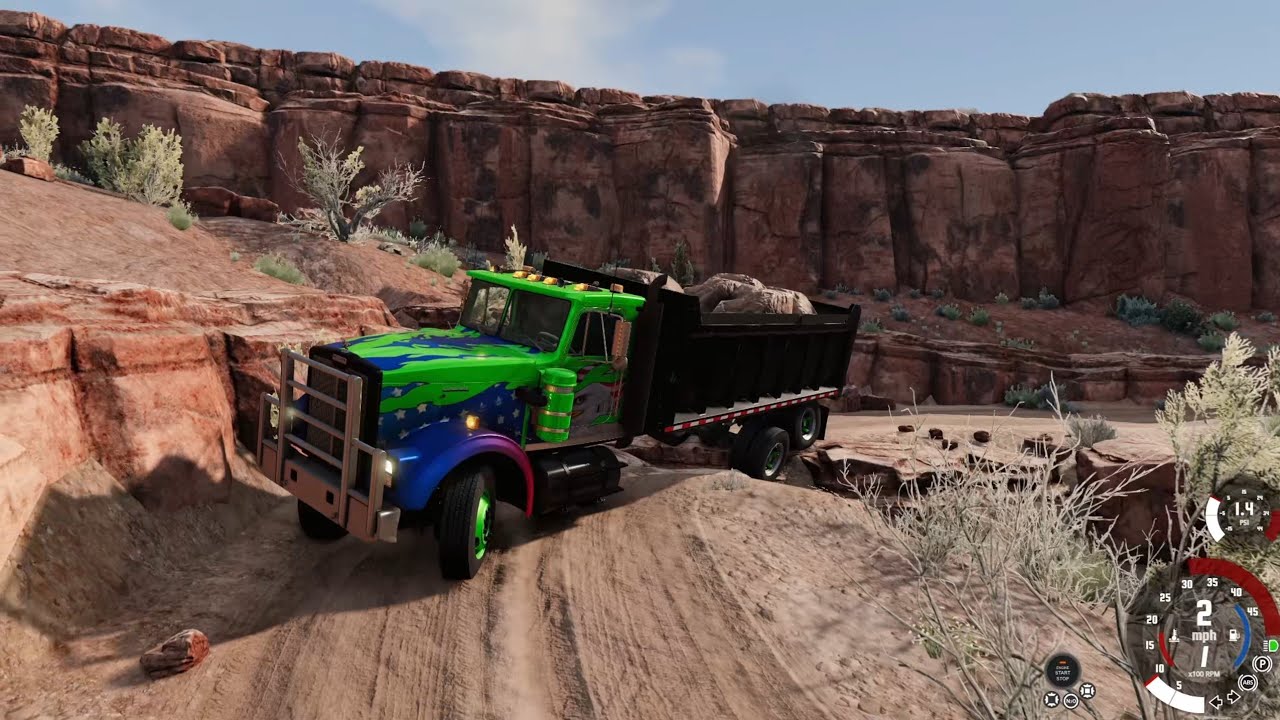 Gavril T-Series Flying High (VANILLA) transport rocks || BeamNG.drive