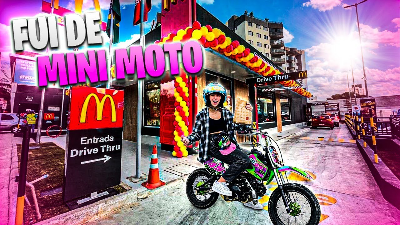FUI NO MC DONALDS DE MINI MOTO *andamos na BR*
