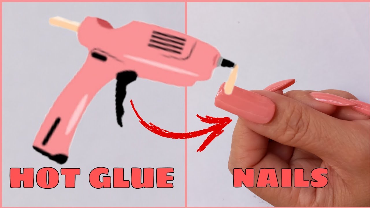 How to Make Fake Nails With Hot Glue 2021 | DIY Fake Nails with Hot Glue