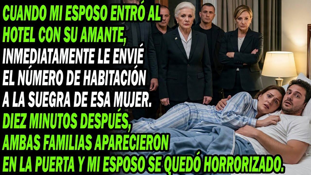 Esposo En Hotel Con Amante; Envié Habitación A Suegra De Ella. 10 Min Después, Todos Horrorizados