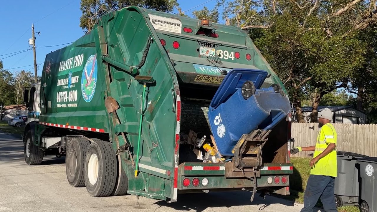Waste Pro Mack MR New Way Rear Loader Garbage Truck