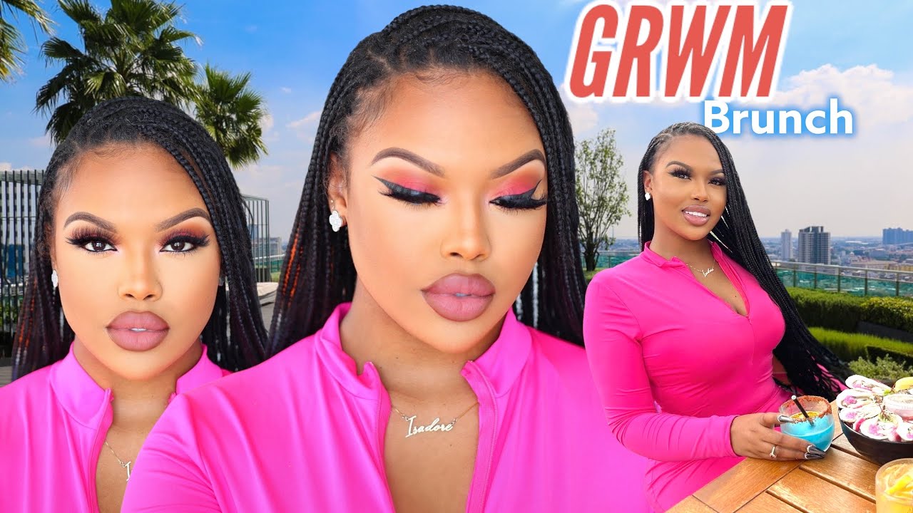 PINK SMOKEY EYE GRWM-  Chit chat  || Makeup + Outfit
