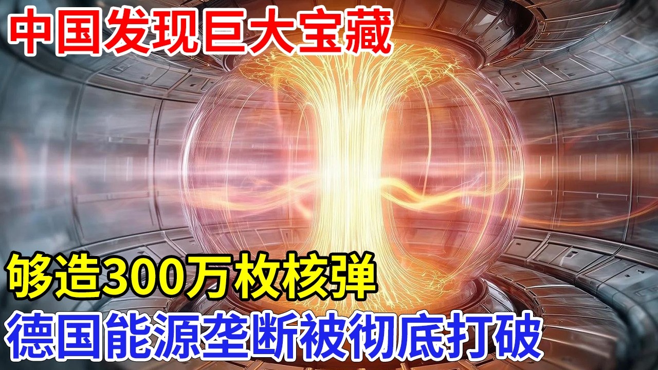 中国发现巨大宝藏，够造300万枚核弹，养活人类2亿年，德国能源垄断被打破，外媒：这下可不好对付了【大科学】科技