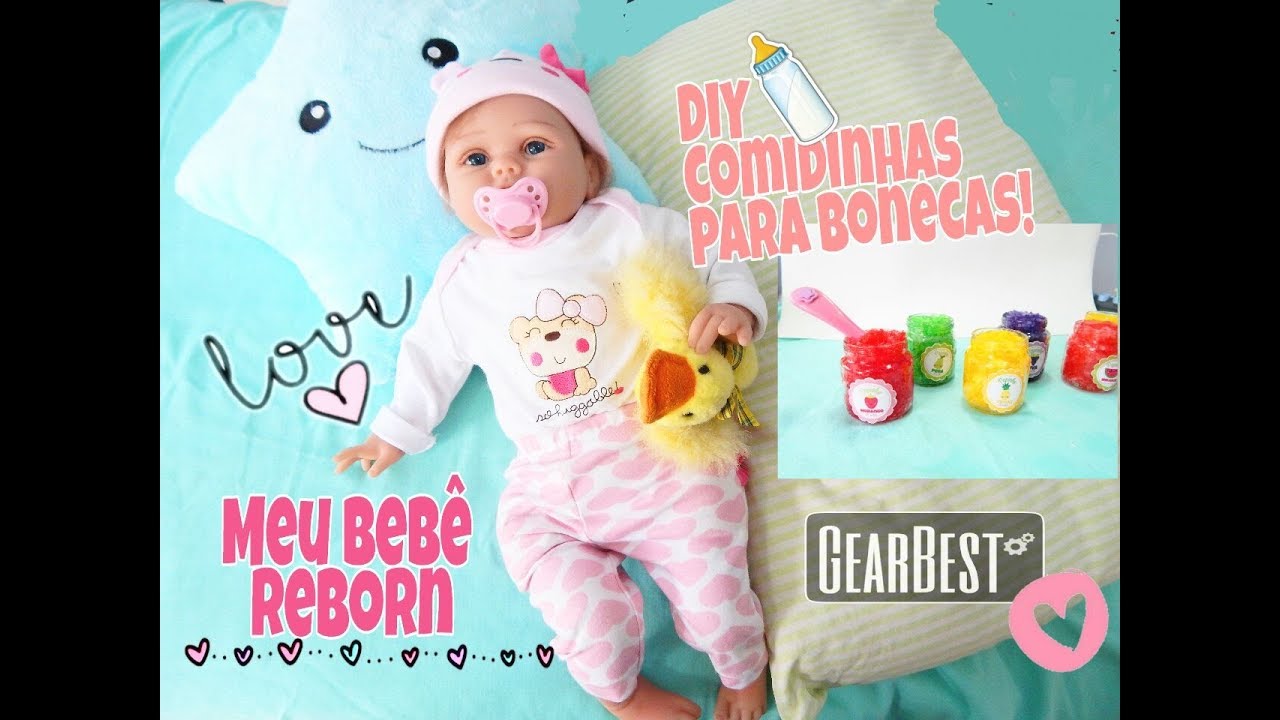 DIY para CRIAN&Ccedil;AS/ como fazer comidinhas para suas bonecas + Ganhei uma BEB&Ecirc; REBORN