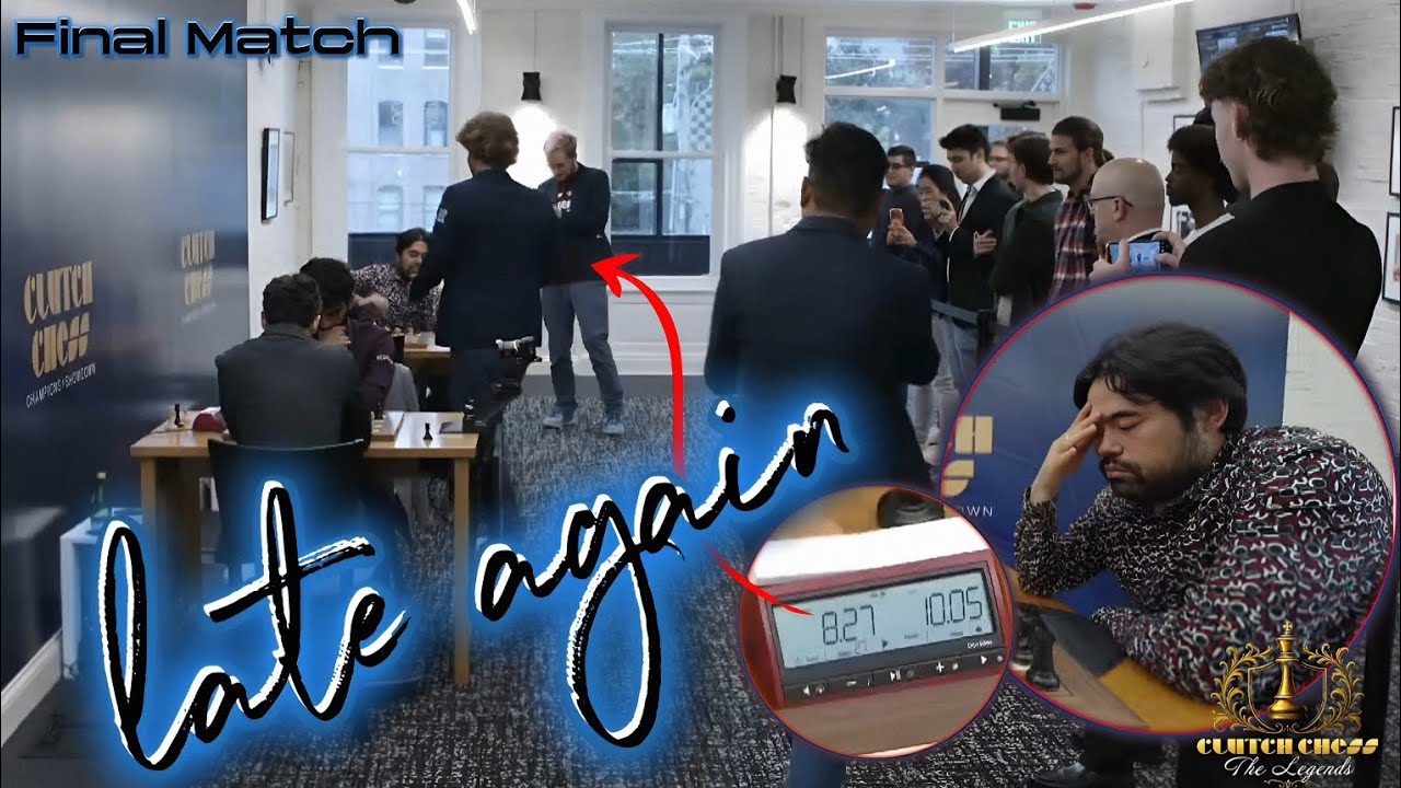 Late again!!! Magnus Vs Hikaru Nakamura ||Clutch Chess  Showdown Champions 2025, Saint Louis 