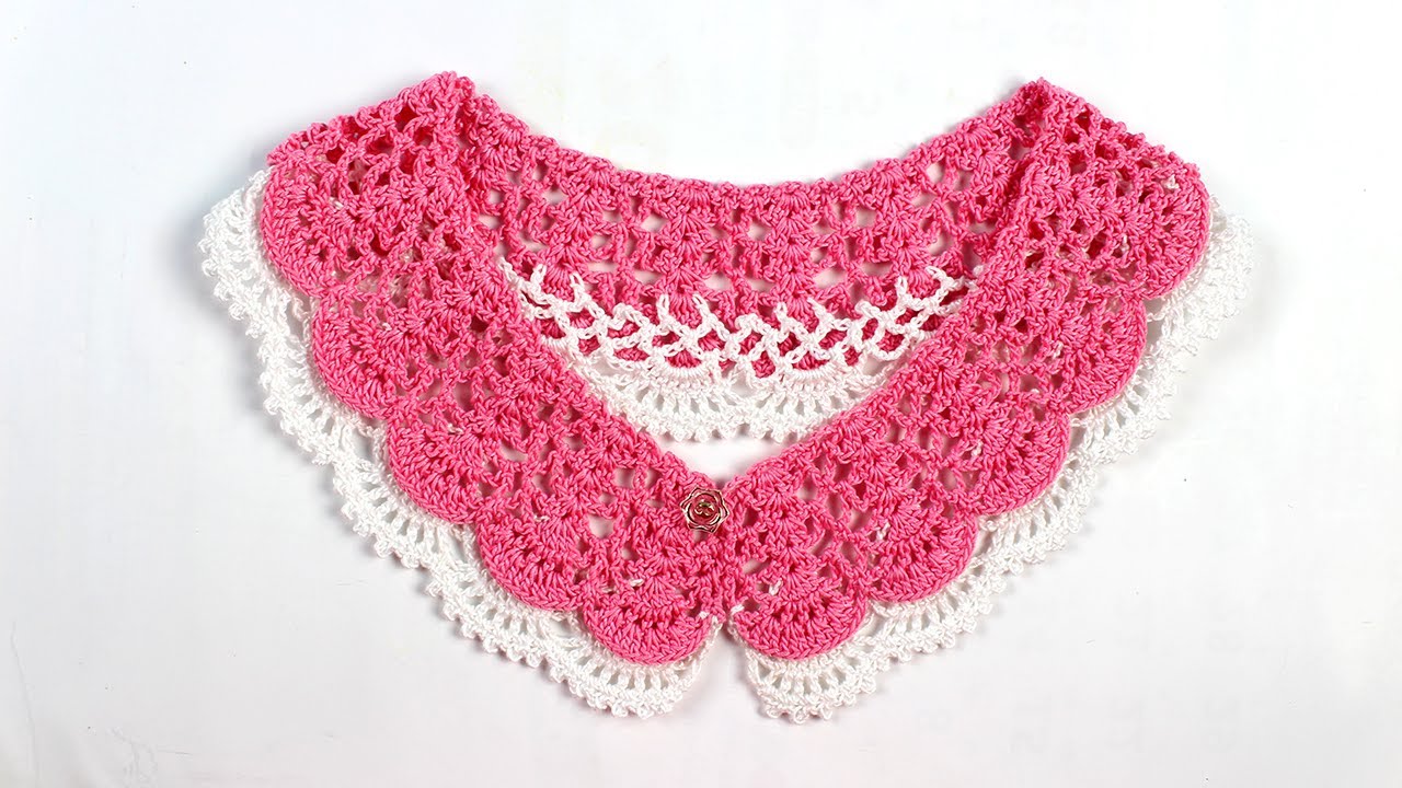 Very easy crochet collar | crochet neck design | কুশিকাটার গলাার ডিজাইন-57