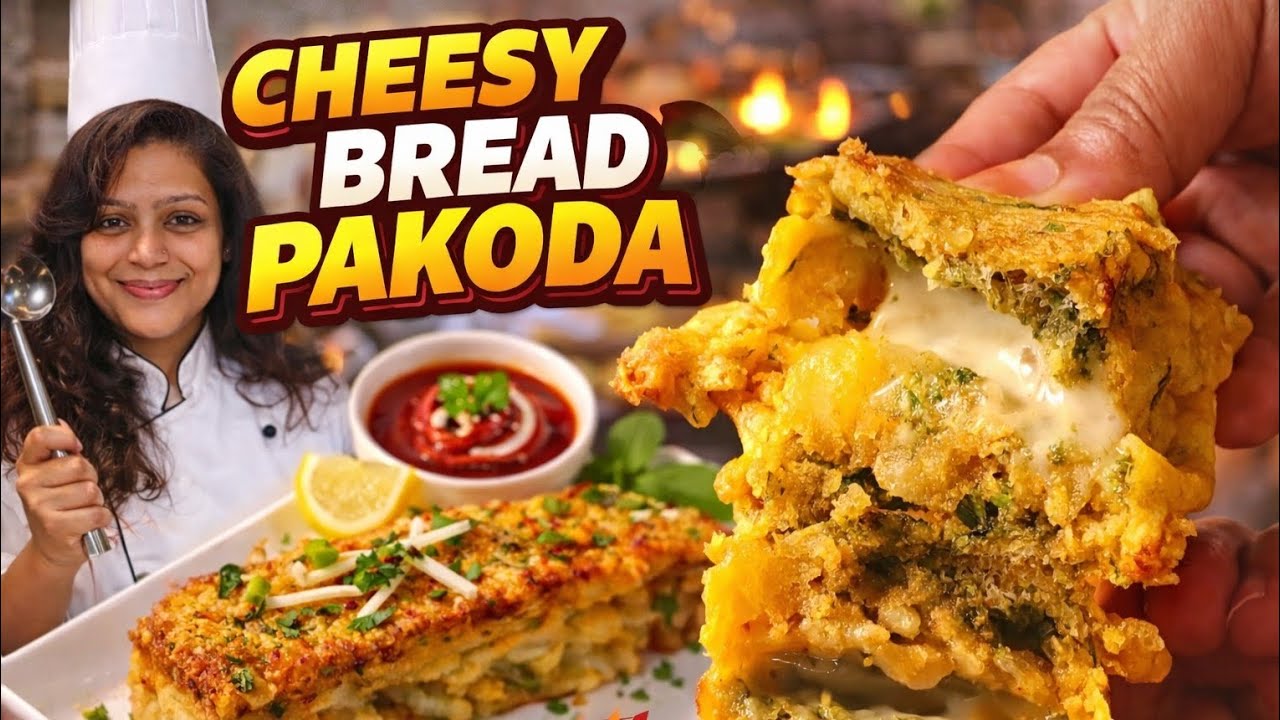 Cheesy Bread Pakoda 🧀🔥 | Crispy Outside, Melty Inside | Easy Evening Snack