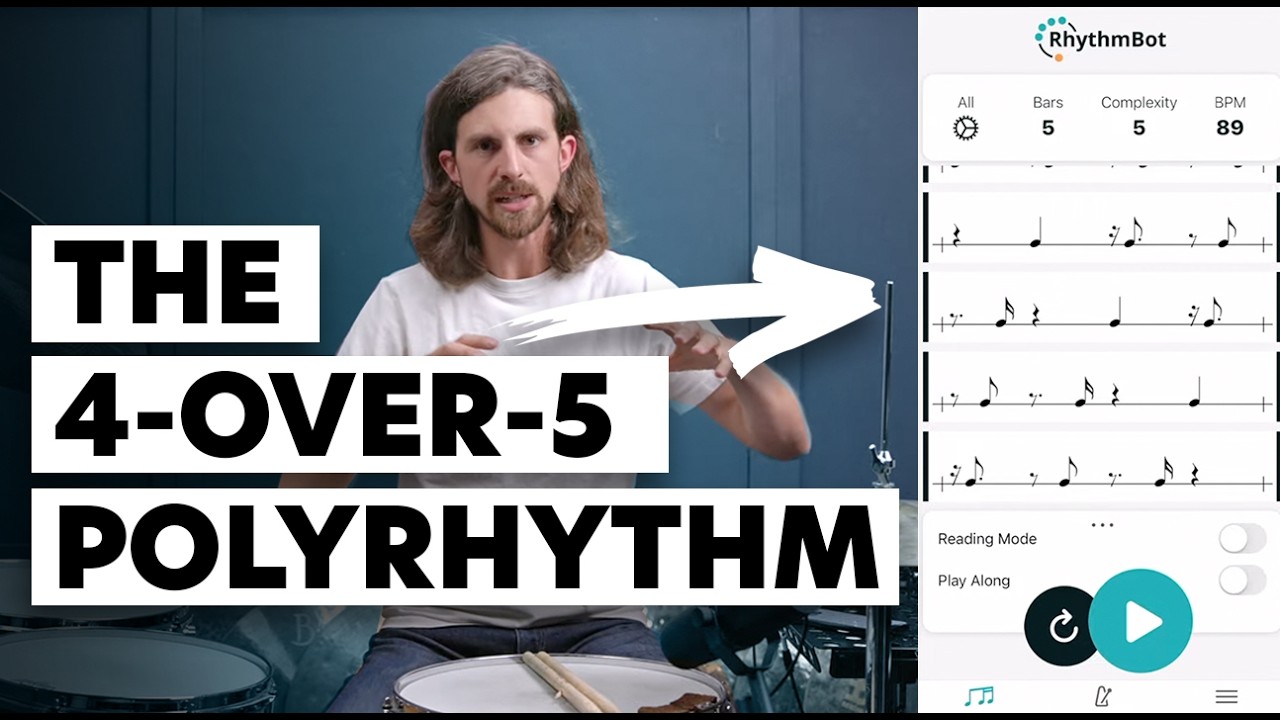Освоение полиритмии 4/5 с помощью RhythmBot (Практическое задание № 16)