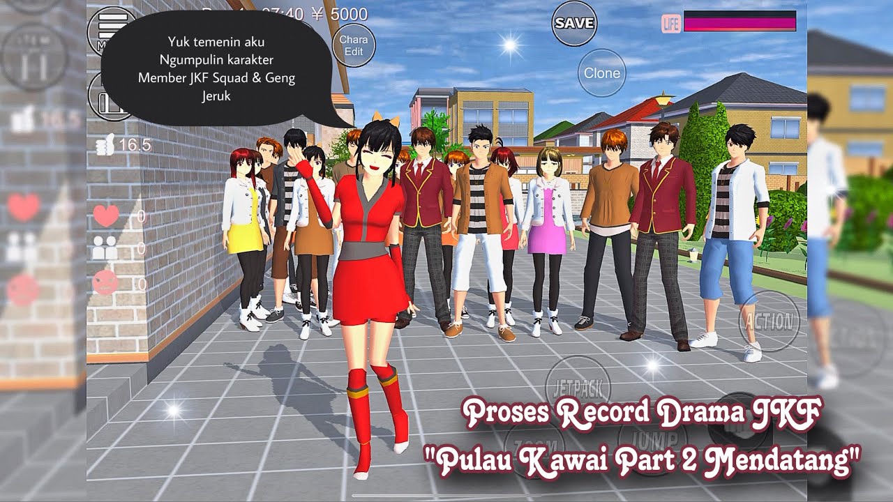 NGUMPULIN SEMUA KARAKTER UNTUK RECORD DRAMA “JKF (Kawai Island) Part 2 👻” #sakuraschoolsimulator 