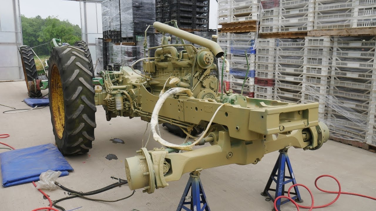 Полная перекраска шасси обоих тракторов. Реставрация трактора John Deere 3650 на ферме Финнегана,...