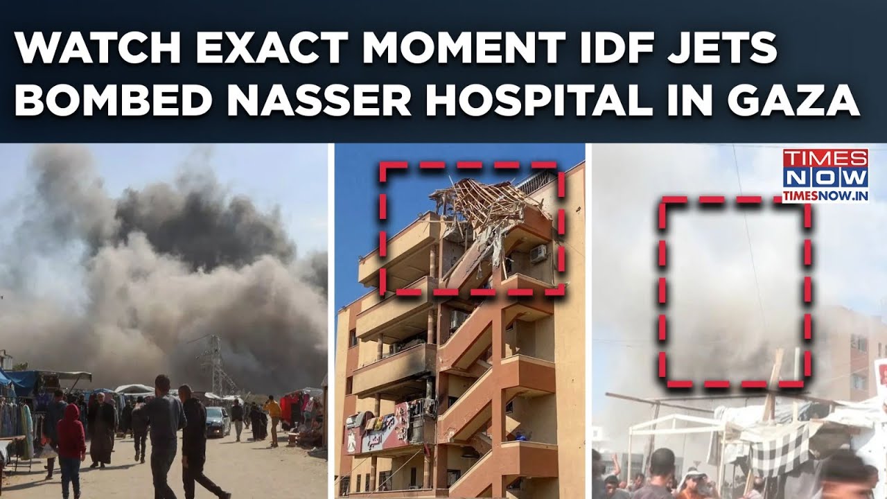 Watch Exact Moment IDF Bombed Hamas Held Nasser Hospital In Gaza| 20 Including Journalists Killed?