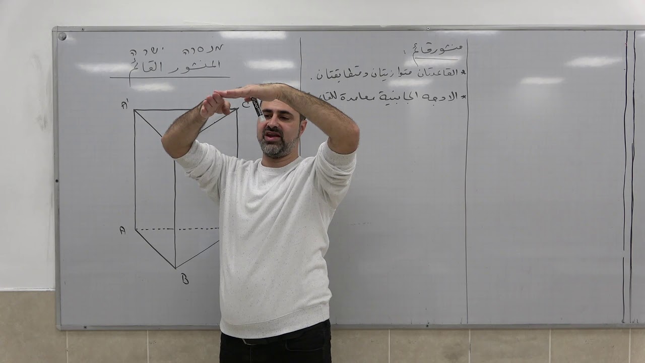 هندسة فراغية 7 - شرح عن المنشور القائم
