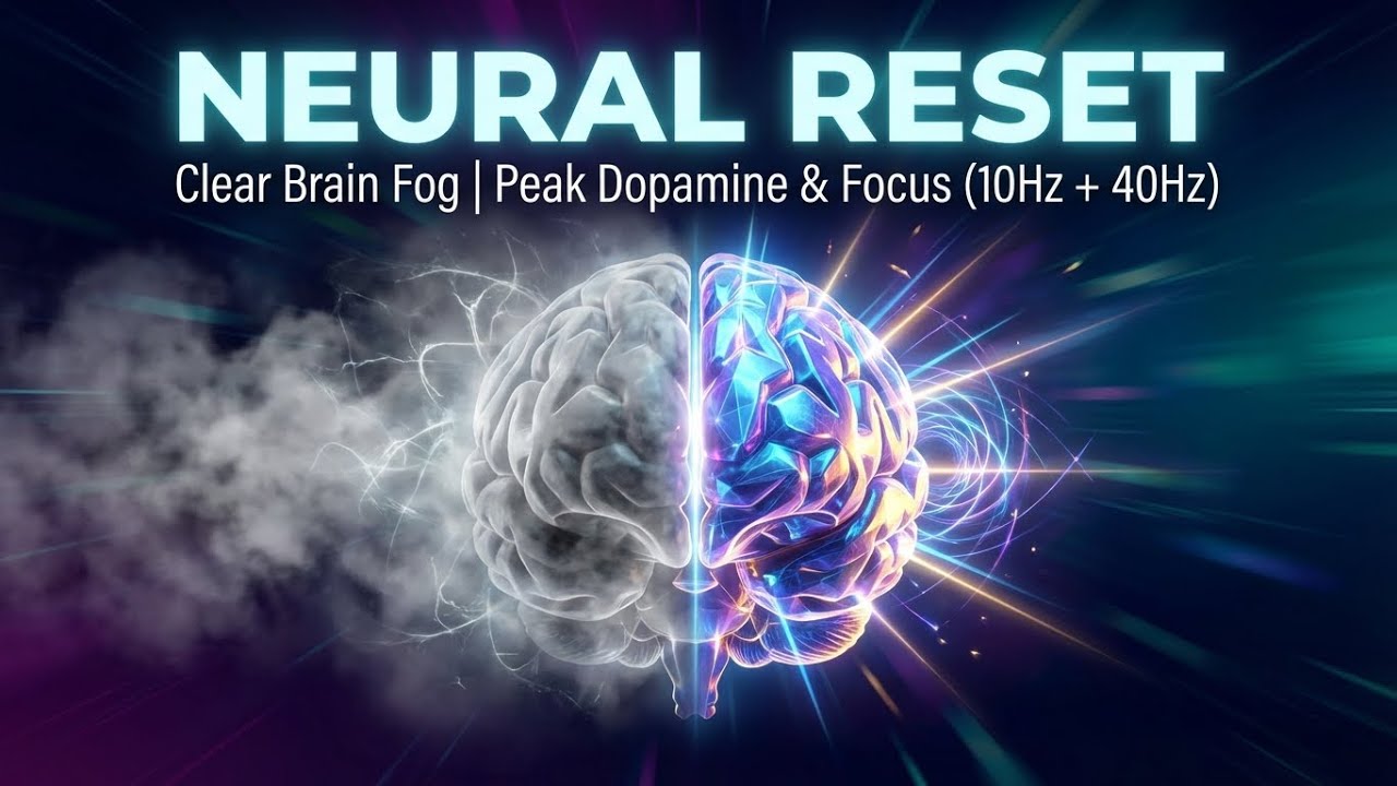 NEURAL RESET: Clear Brain Fog | Peak Dopamine & Focus (10Hz + 40Hz) 🔱