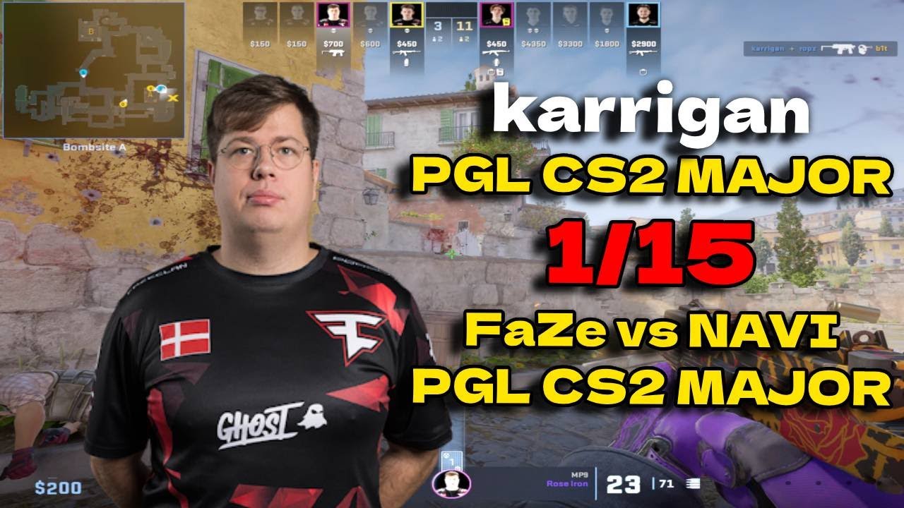 CS2 POV FaZe karrigan (1/15) vs NAVI (Inferno) PGL CS2 Major Copenhagen 2024 Grand final