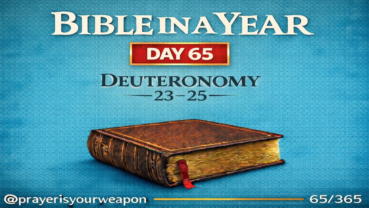 READ THE BIBLE IN ONE YEAR | DAY 65 - Deuteronomy 23 - 35 @Prayerisyourweapon