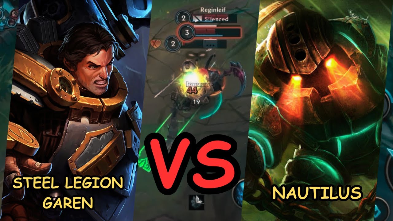 Steel Legion Garen VS Nautilus Top Lane Match Up Gameplay | Hard Late Game