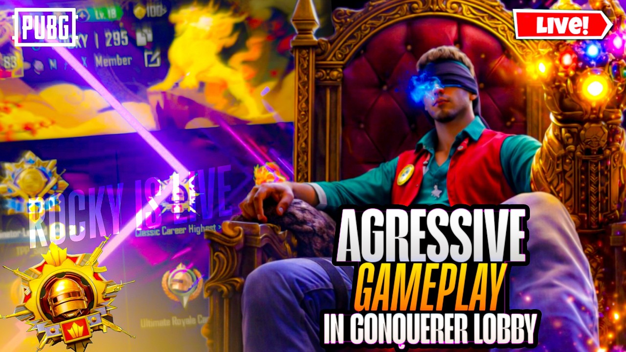 AGGRESSIVE GAME PLAY IN CONQUEROR HIGH RANK LOBBY | LIKE AND SUBSCRIBE ❗️| #live #gaming