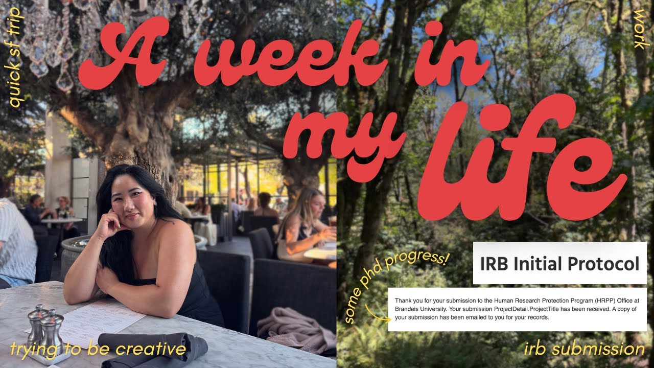 a weekly vlog | work, irb submission, sf trip, & trying to be creative!