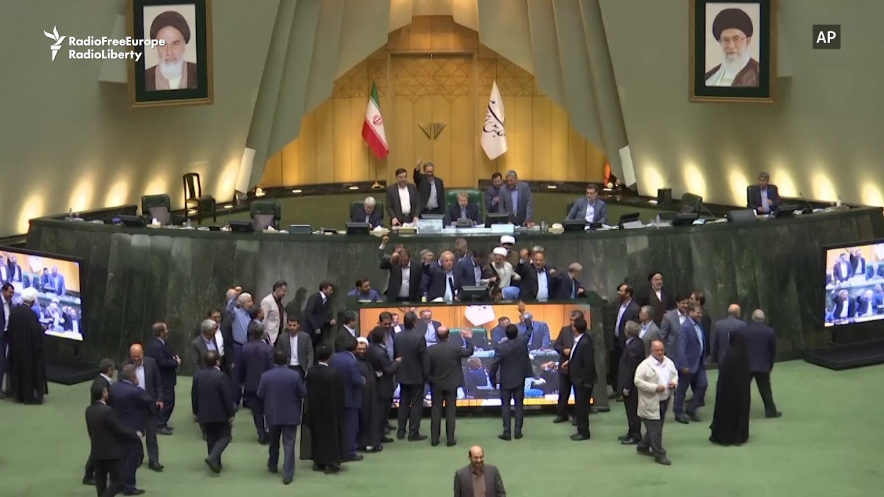 Iranian Lawmakers Burn U.S. Flag In Parliament