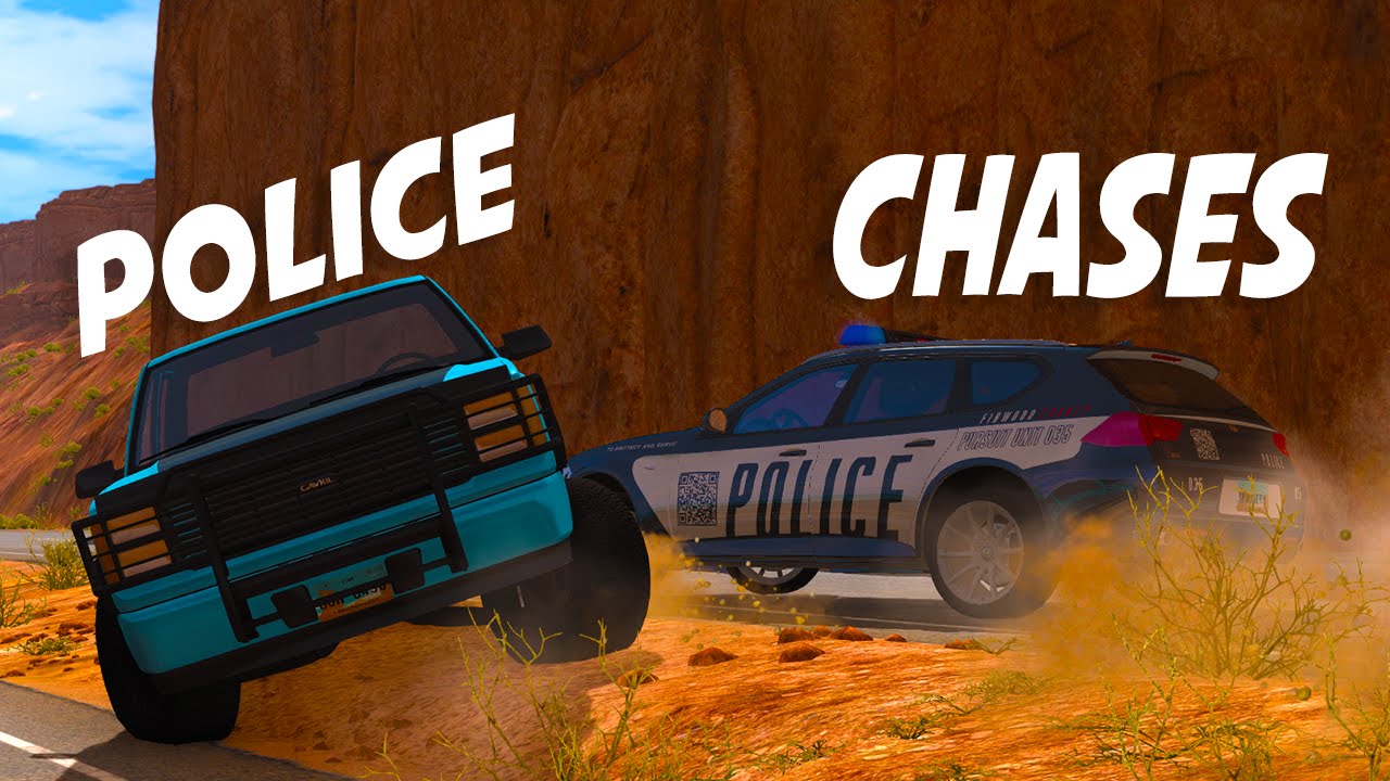 POLICE CHASE MADNESS - BeamNG Drive Police Chase Scenarios (Crashes and Funny Moments)