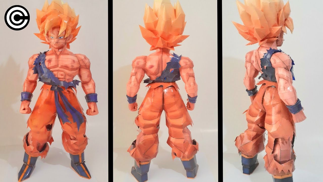 Goku Super Saiyan / Dragon Ball Z / Papercraft /Timelapse
