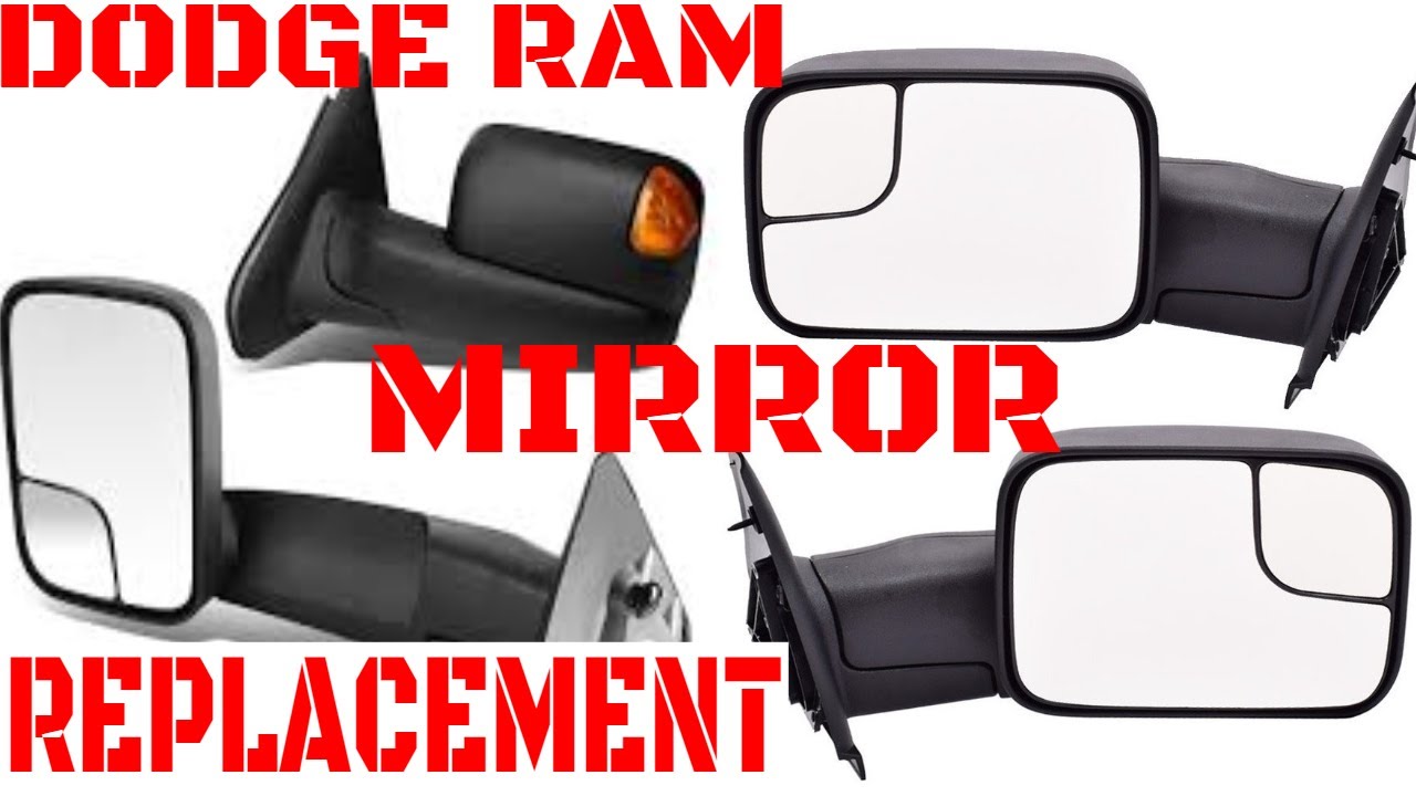 Видео по замене зеркала Dodge Ram/установке буксировочного зеркала