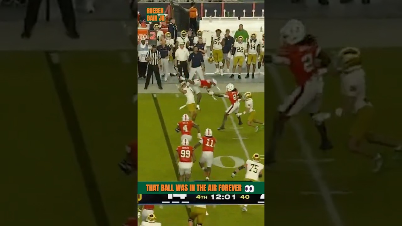 WILD Play! Rueben Bain Jr Snags the INT vs Notre Dame!