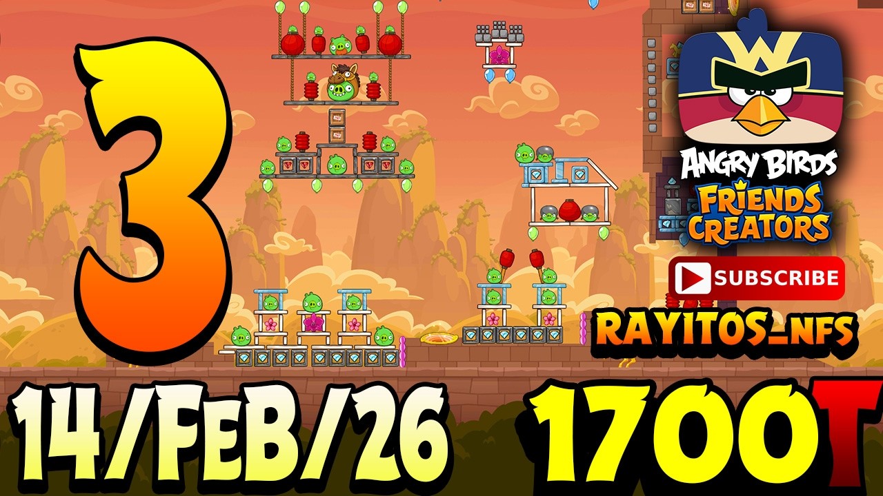 Angry Birds Friends Level 3 Tournament 1700 Highscore POWER-UP walkthrough