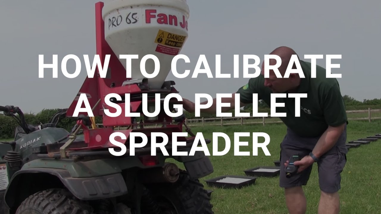 How to calibrate a slug pellet spreader