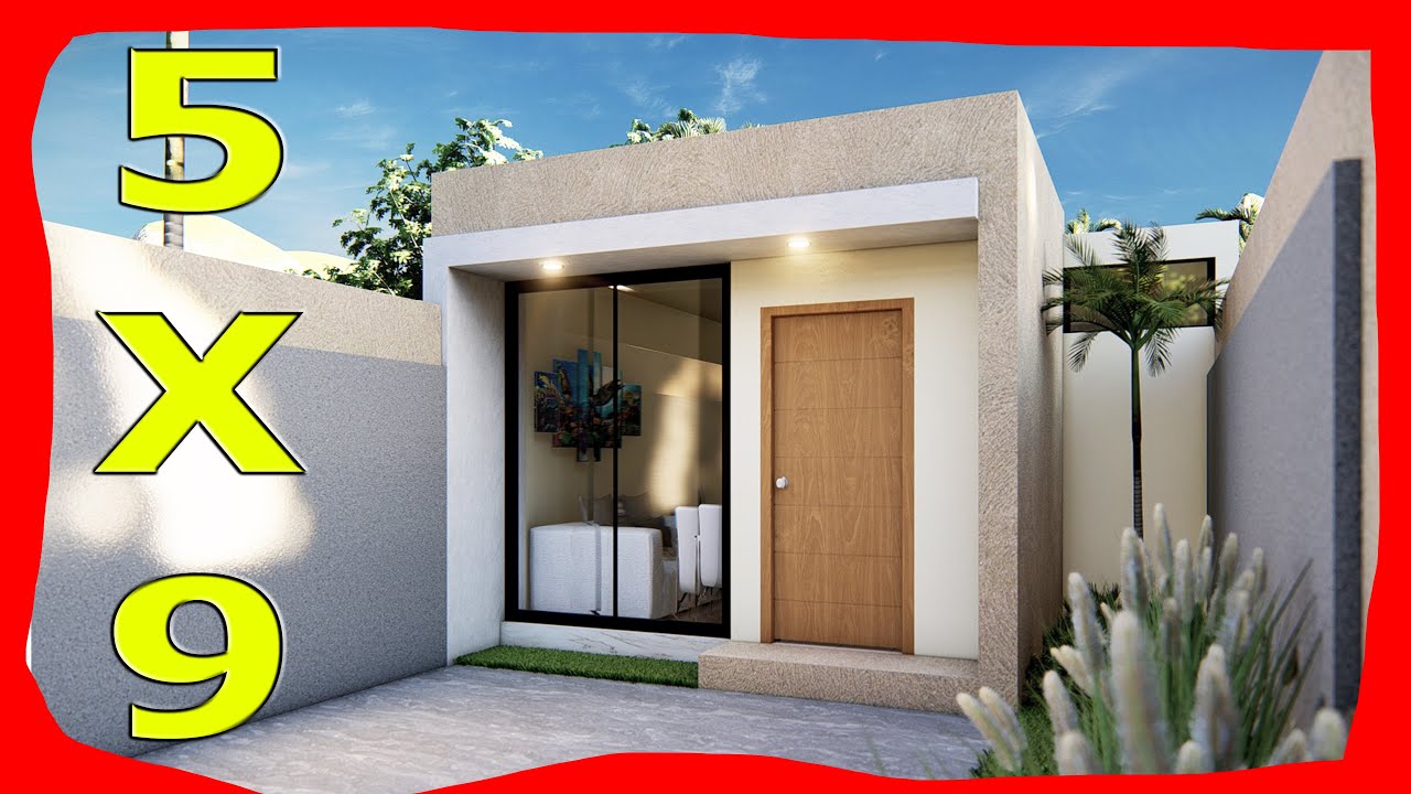 PLANO de CASA PEQUEÑA y 💲💲ECONÓMICA 5x9 metros 1 Piso