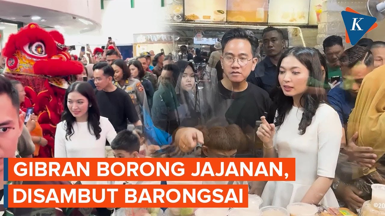 Momen Gibran Kunjungi Pasar Atom Surabaya, Bawa Jan Ethes dan Disambut Barongsai