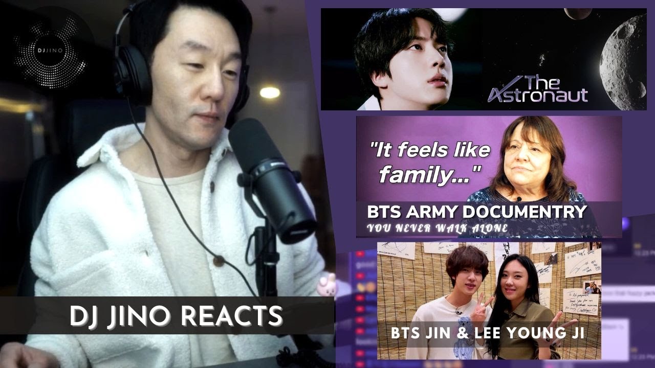 DJ REACTION to KPOP - BTS JIN ASTRONAUT LOGO TRAILER + JIN & LEE YOUNGJI + BTS ARMY DOCUMENTARY