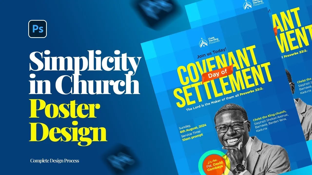 Simplicity in Church Poster Design _ Flyer Design _ PHOTOSHOP TUTORIAL