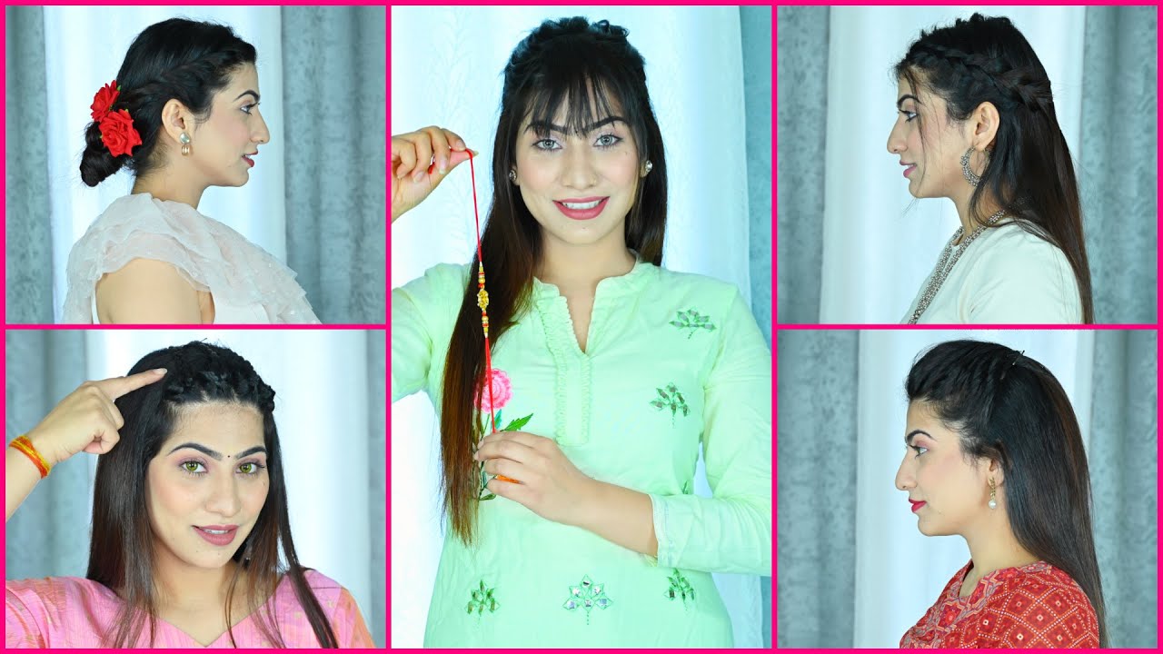 5 Easy Hairstyles💇🏻‍♀️ | Hairstyles For Girls | Open Hairstyles | Anishka Khantwaal |