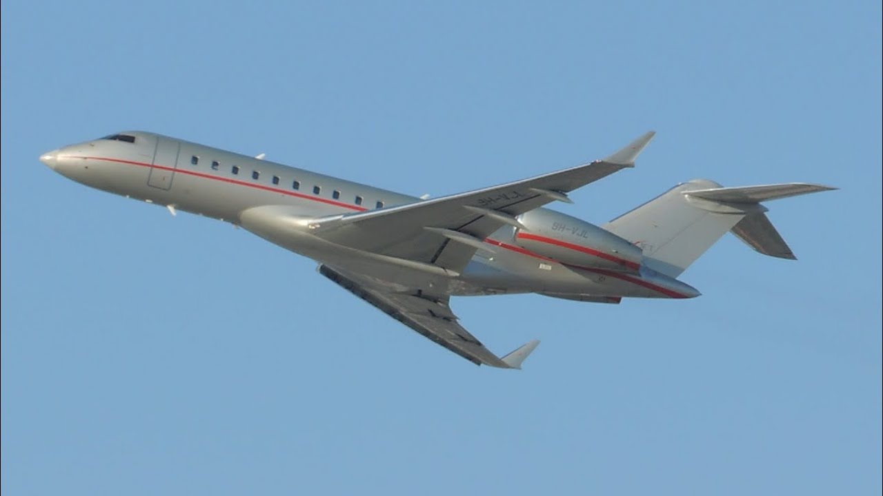 VistaJet Bombardier Global 6000 [9H-VJL] takeoff from LAX