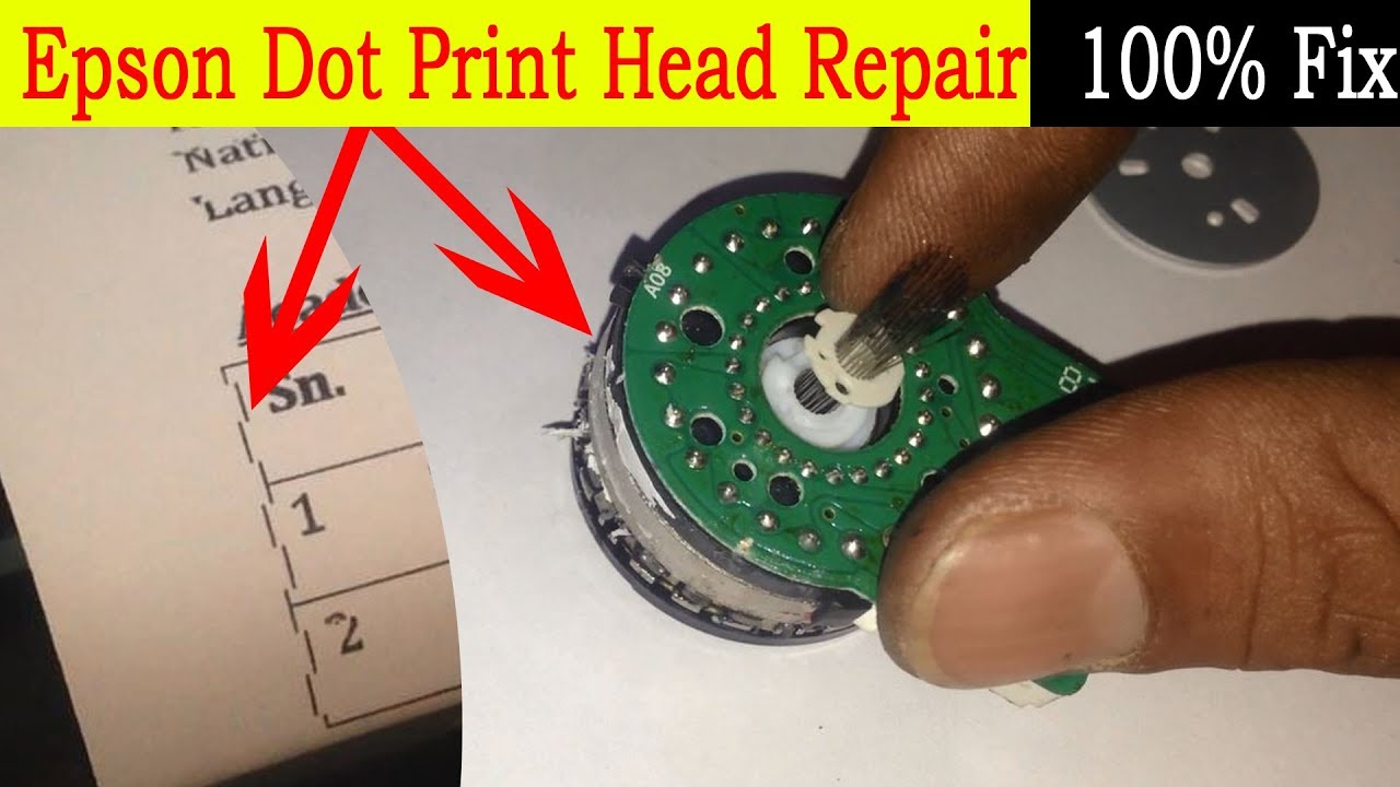 All Epson Dot Printer Head Repair Which Printing Mistakely