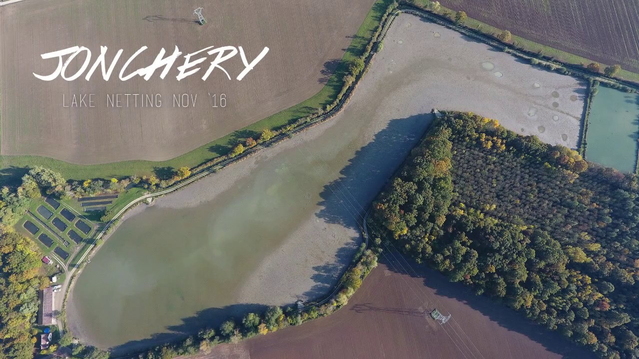Jonchery French Carp Lake - Aerial View Of Netting
