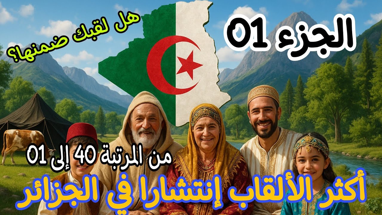 أكثر 40 لقب عائلة إنتشارا في الجزائر 2025 - هل لقب عائلتك ضمنها ؟ ماهو ترتيب في القائمة ؟