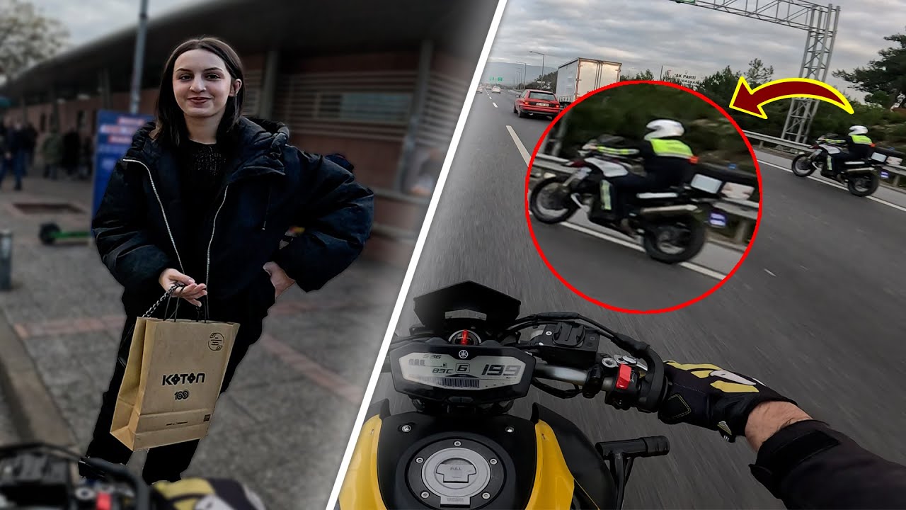KIZ KARDEŞİM İLE GAZLADIK - SON S&Uuml;RAT POLİSİ GE&Ccedil;MEK - MT07 MOTOVLOG