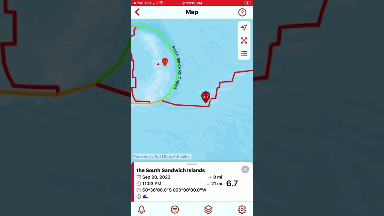 6.7 Magnitude Earthquake South Sandwich Islands