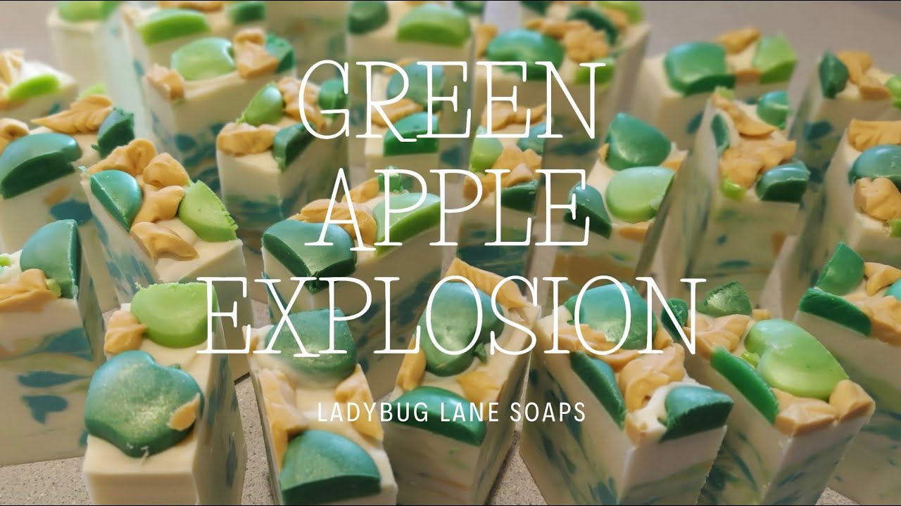 GREEN APPLE EXPLOSION  |  Ladybug Lane Soaps