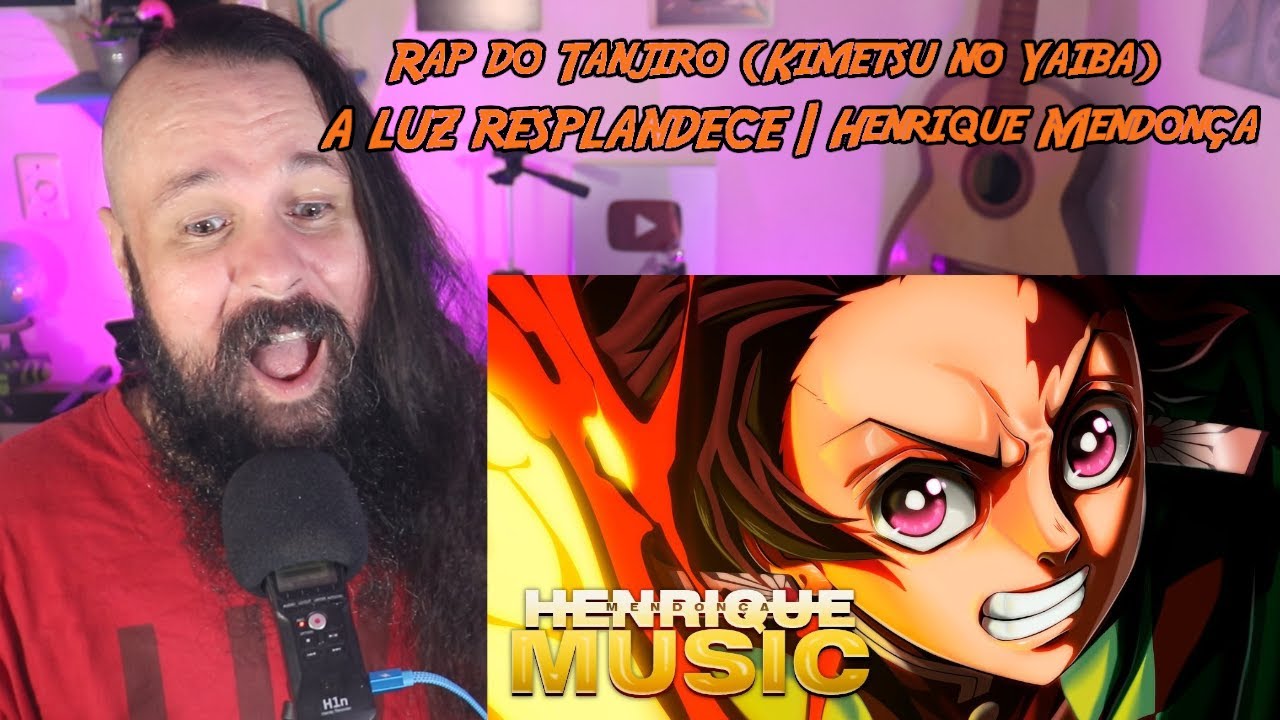 CANTOR DE HEAVY METAL REAGE RAP DO TANJIRO A LUZ RESPLANDECE - HENRIQUE MENDONÇA (REACT/ANÁLISE)