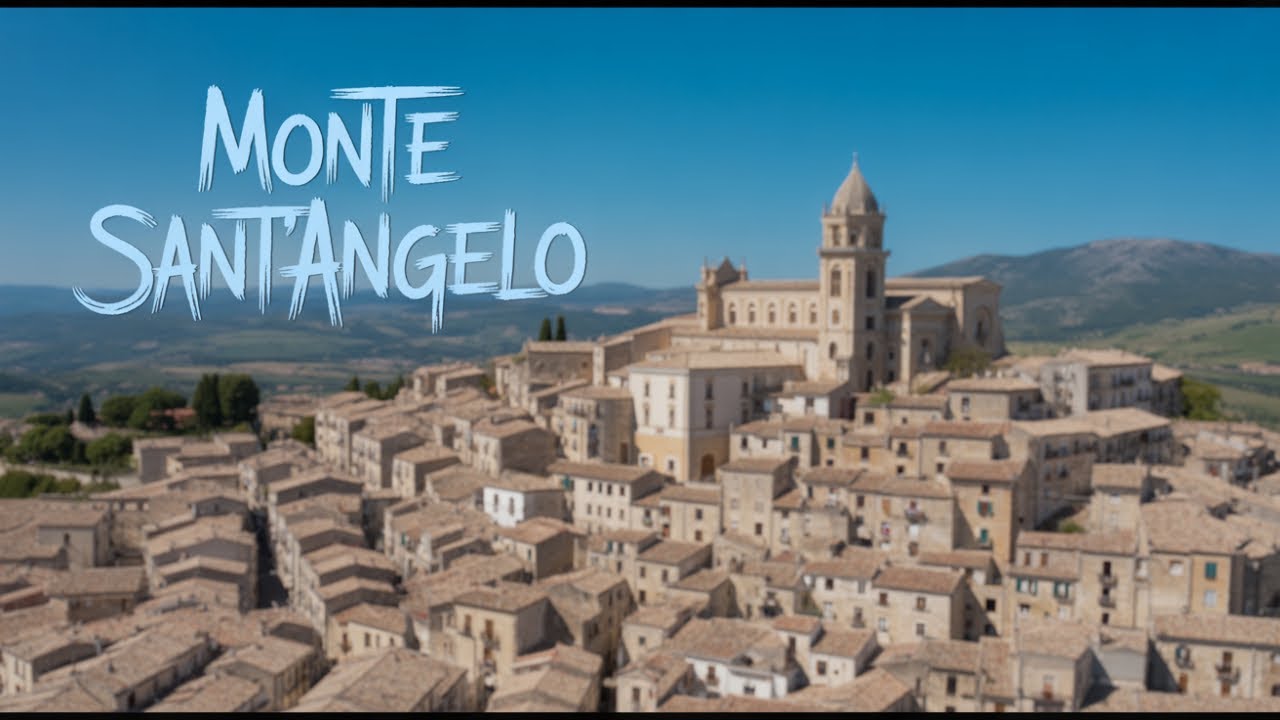 Monte Sant'Angelo: Vista Aerea della Basilica di San Michele e del Borgo Medievale