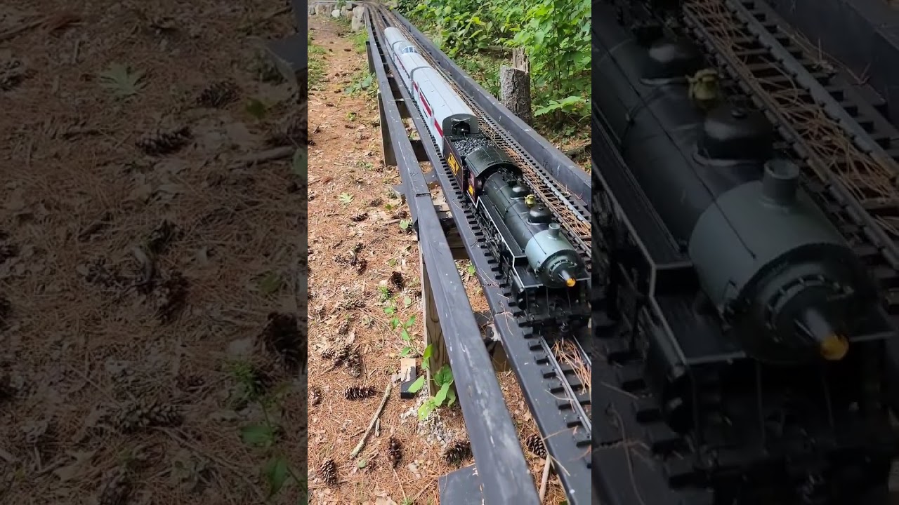 G scale Steam Engine on backyard model railroad 🚂🤠 