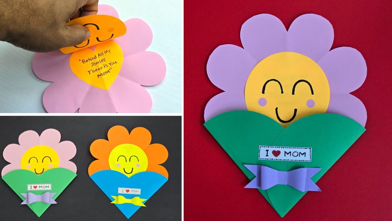 Easy DIY Paper Flower Gift For Mother's Day | Handmade Mothers Day Craft Ideas