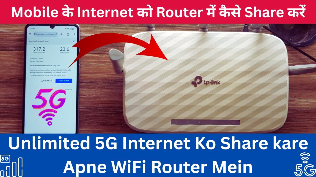 TP-link Archer C60 - How To Share Mobile Internet To Router | How To Share Internet To Your Router